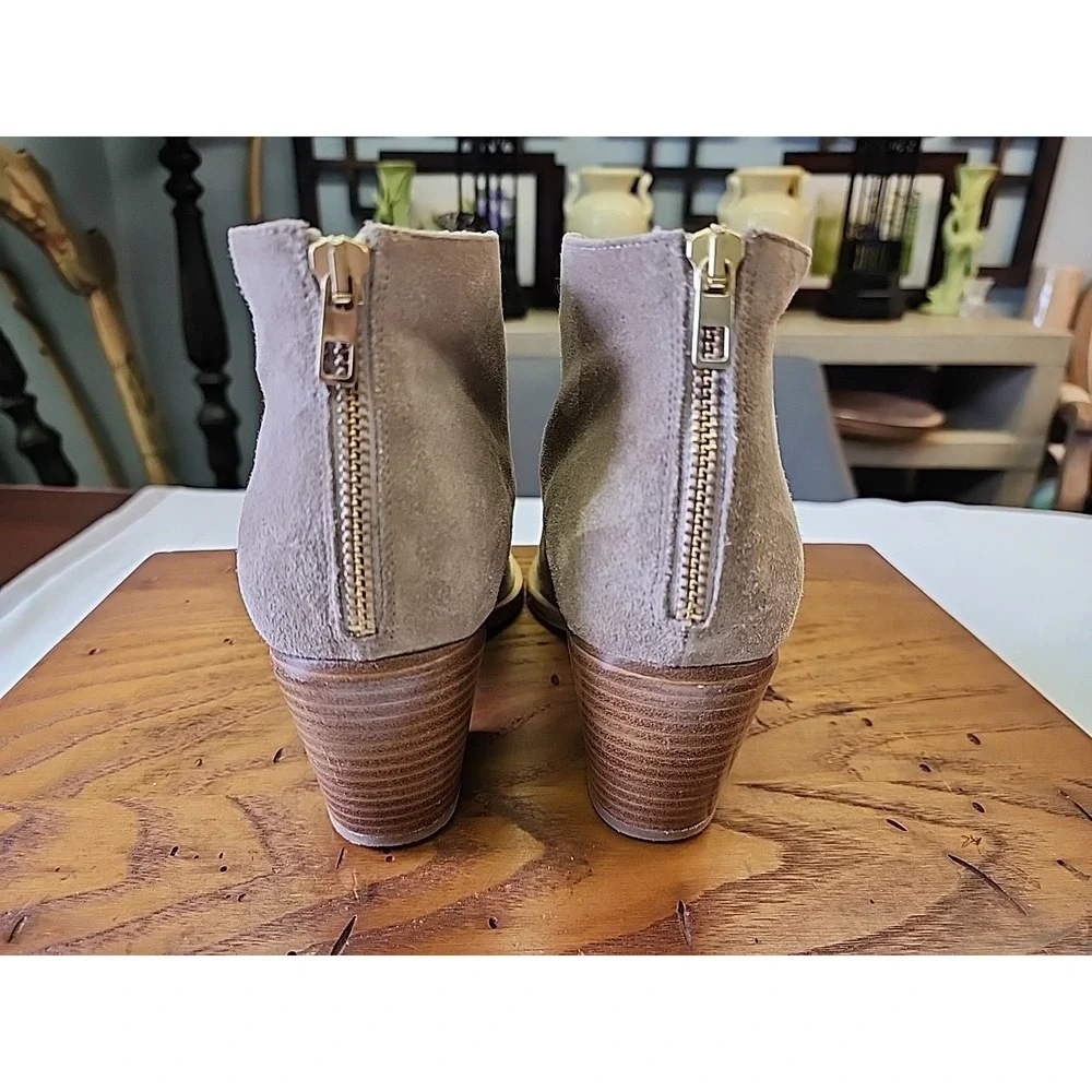 Vince 8.5 Back Zip 'Havana' Ankle Boot Tan Suede $395